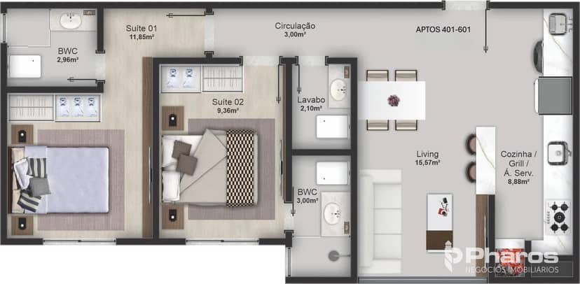 Apartamento com 2 Suítes no Centro de Balneário Camboriú | Marbella Residence - Foto 7