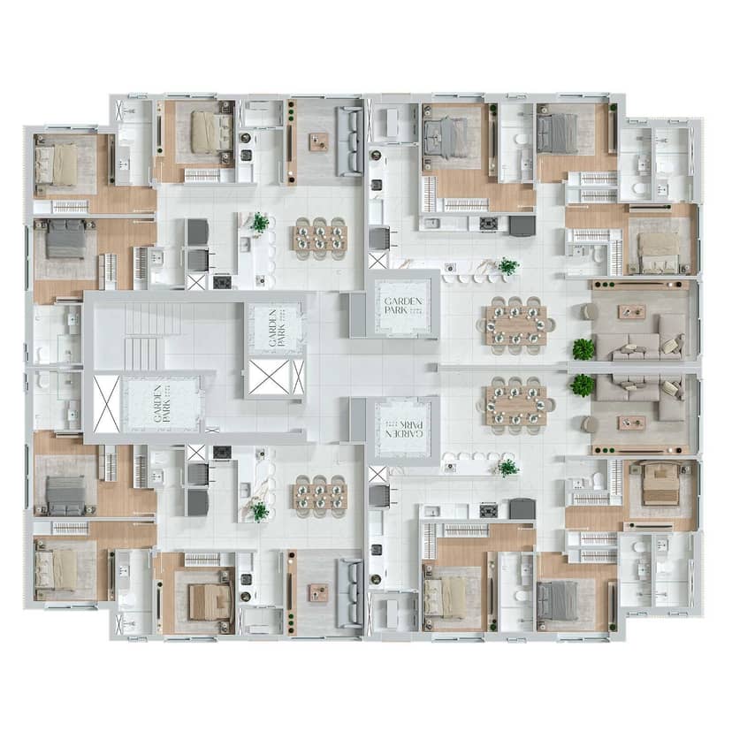 Apartamento com 1 Suíte e 2 Demi-Suítes em Balneário Camboriú | Garden Park Home Clube - Foto 21