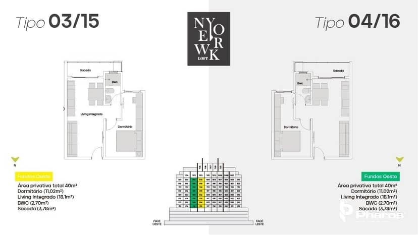 Loft Compacto de 40m² com Sacada e Vista para as Montanhas | New York Lofts - Foto 36