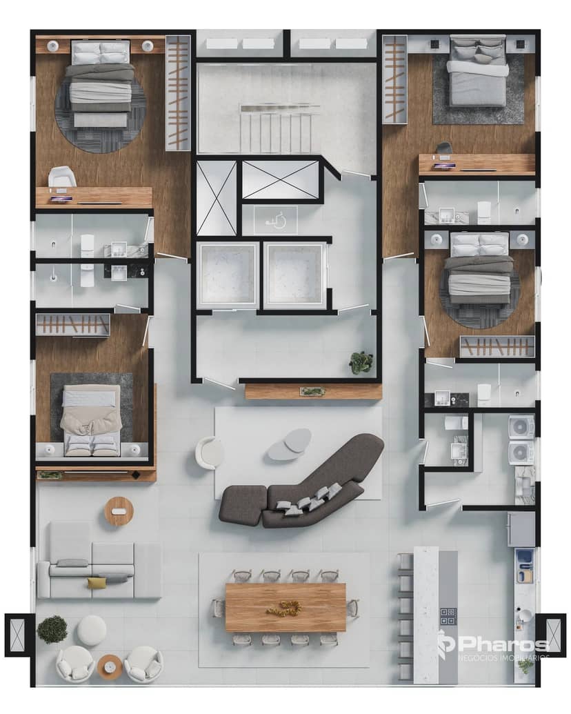 Apartamento Unificado com 3 Suítes e 3 Vagas no Centro | NF Reference - Foto 13