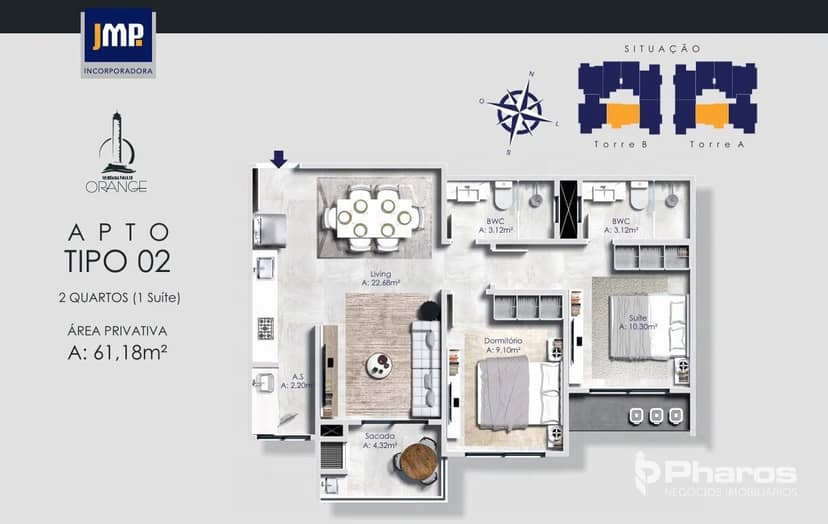 Apartamento com 2 Dormitórios e 2 Vagas no Centro de Balneário Camboriú | Farol de Orange - Foto 19