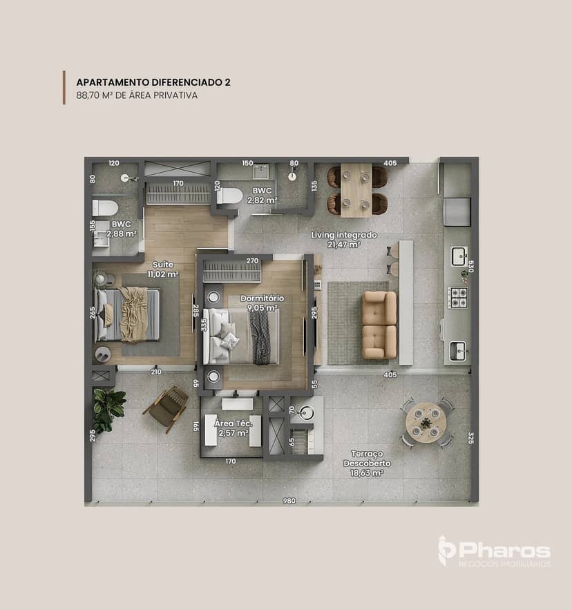 Apartamento Diferenciado com 1 Suíte + 1 Dormitório em Camboriú | Ravello Residence - Foto 4