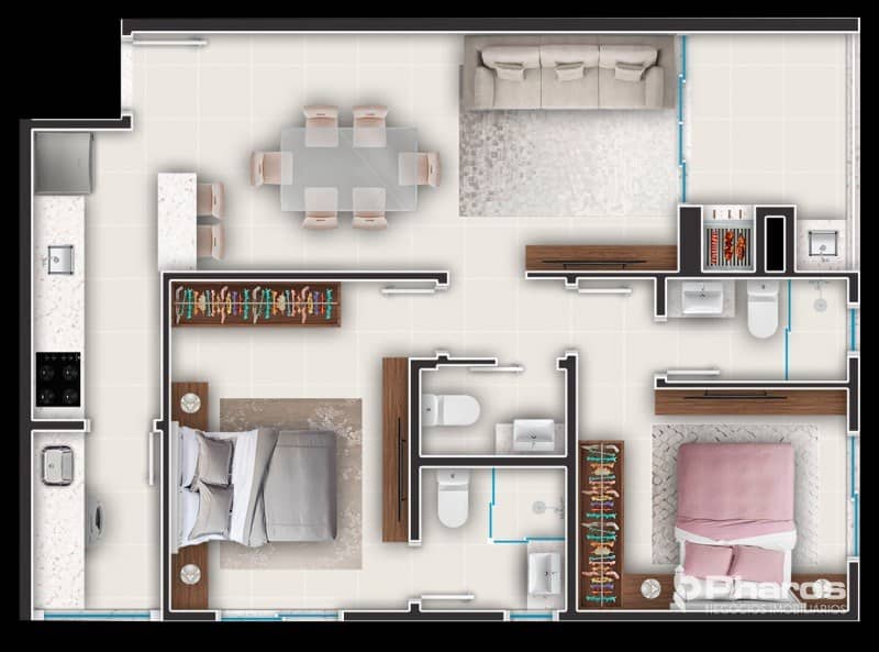 Apartamento com 2 Suítes e 1 Vaga no Tabuleiro em Camboriú | Boulevard Figueira - Foto 4