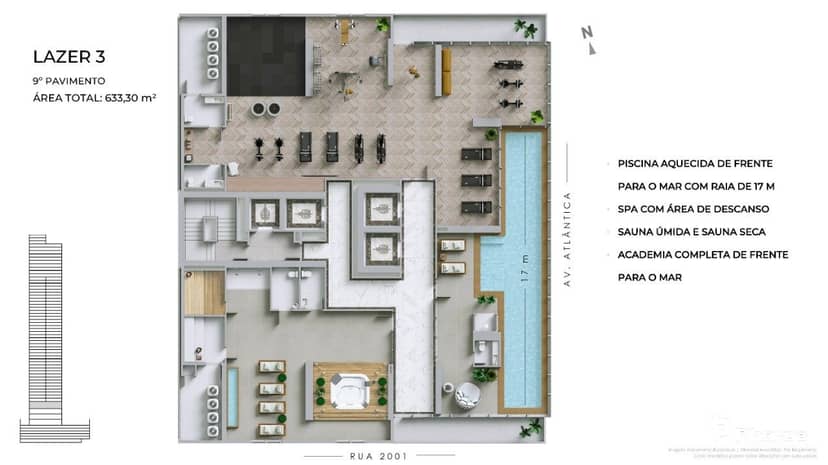 Apartamento Frente Mar e Vista Mar com 4 Suítes na Barra Norte de Balneário Camboriú | Boreal Tower - Foto 33
