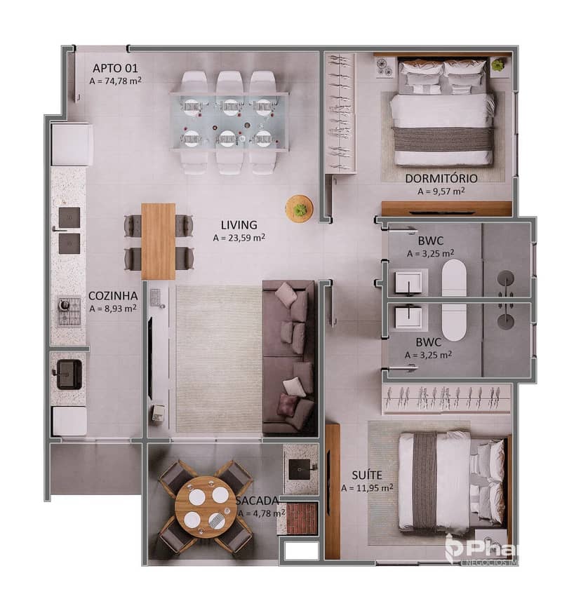 Apartamento com 2 Dormitórios e 2 Vagas na Praia Brava | Manu Bay - Foto 26