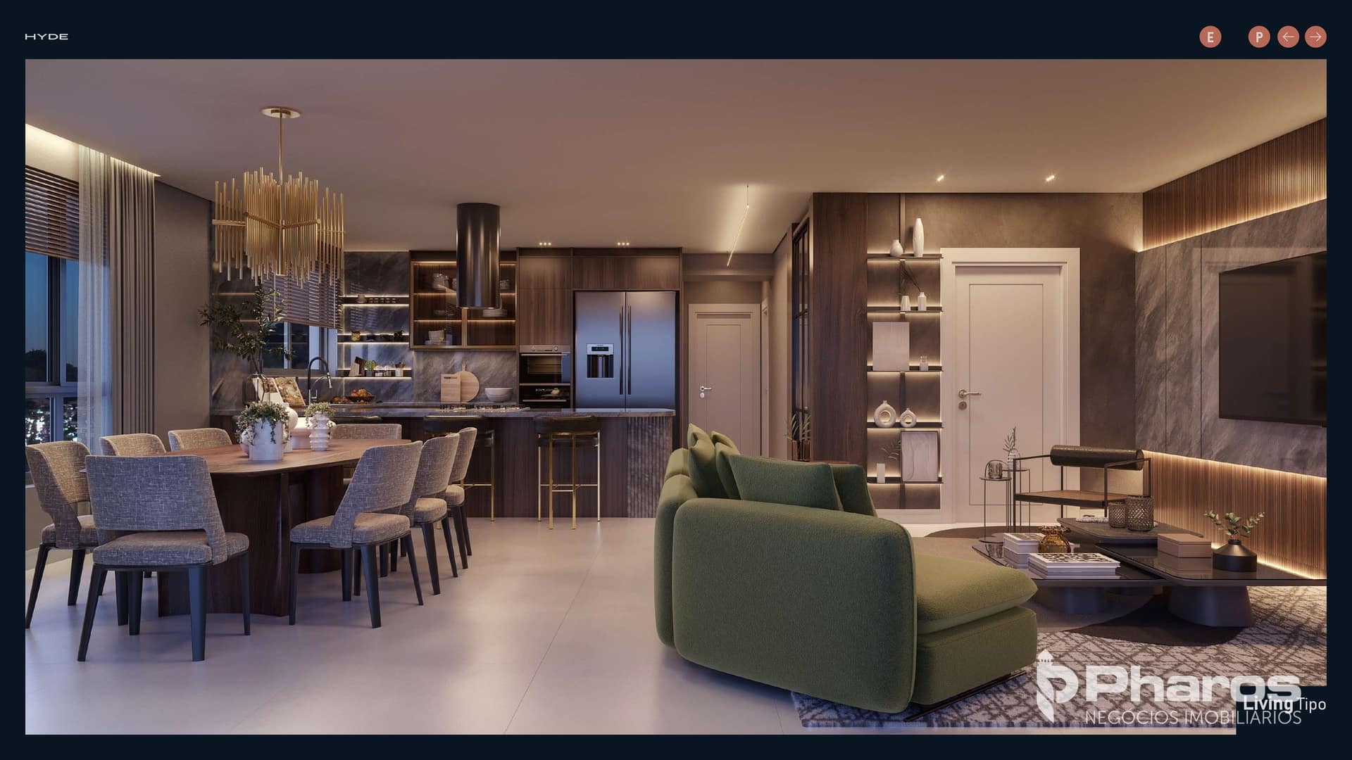 Apartamento com 4 Suítes e 232m² Privativos Frente Mar | Hyde
