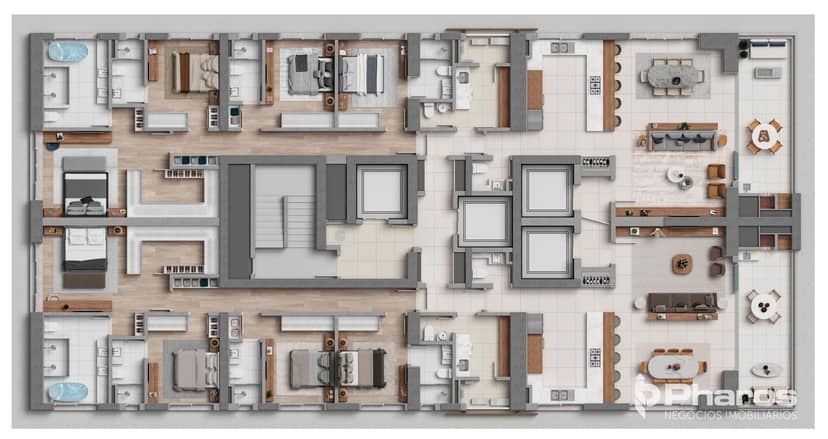Apartamento com 4 Suítes e 232m² Privativos Frente Mar | Hyde - Foto 42