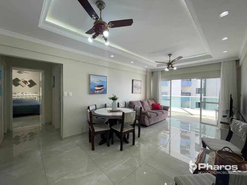 Apartamento Mobiliado com Vista Mar e 2 Dormitórios | Edifício Paris - Foto 2
