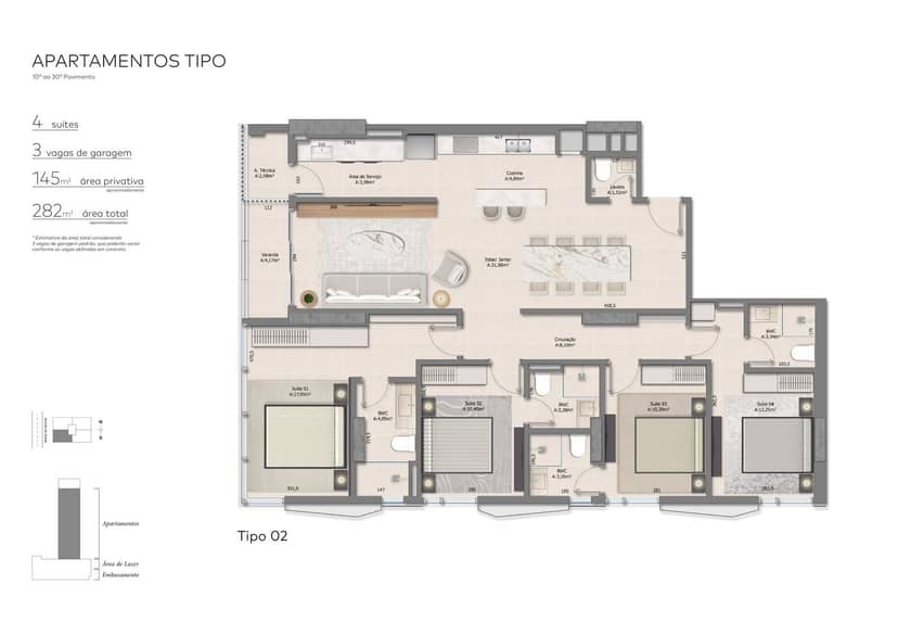 Apartamento com 4 Suítes Próximo a Praia Central de Balneário Camboriú | Green Hills - Foto 29