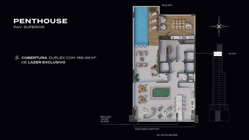 Cobertura Duplex com Área de Lazer Privativa no Centro de Balneário Camboriú | Timeless Arkka at Alvin - Foto 25