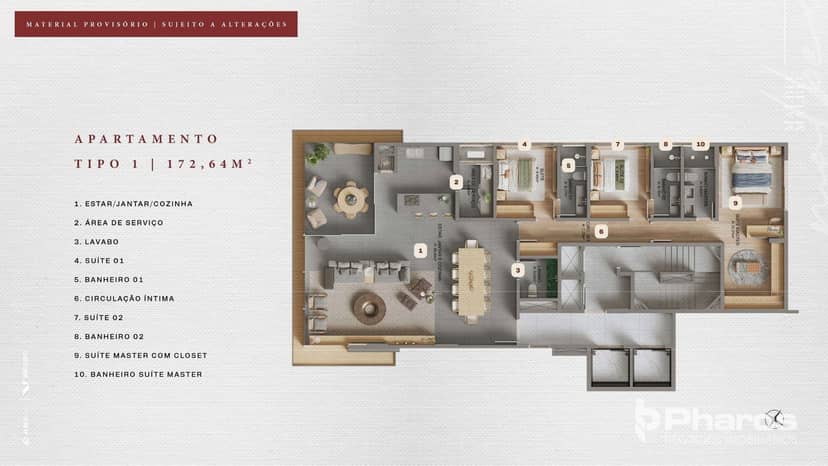 Apartamento com 3 Suítes e 2 Vagas na Praia Brava em Itajaí | Malbec Malbec - Foto 9