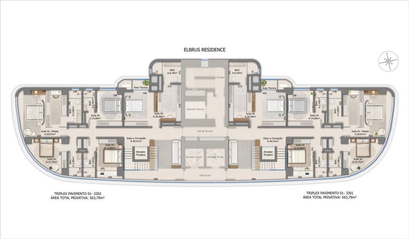 Cobertura Triplex com 5 Suítes no Centro de Balneário Camboriú | Elbrus - Foto 33
