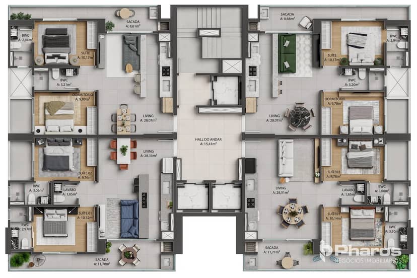 Apartamento com 2 Suítes e 2 Vagas na Praia Brava em Itajaí | Brava Park Residence - Foto 4