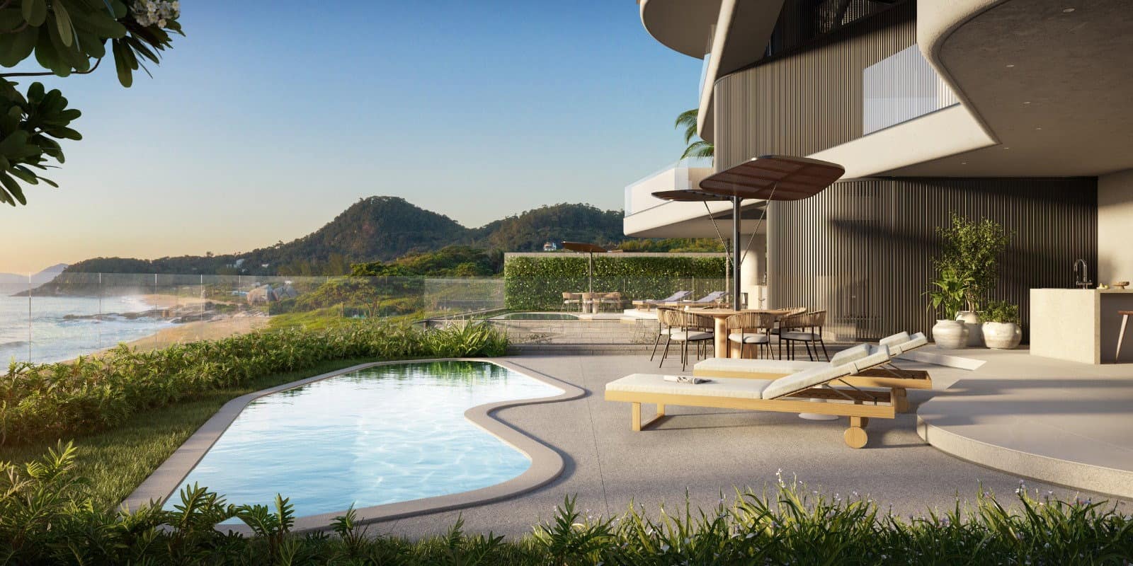Garden Pé na Areia com Vista Mar na Praia do Estaleiro | Residencial Ená