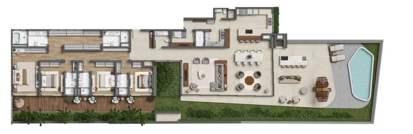 Garden Pé na Areia com Vista Mar na Praia do Estaleiro | Residencial Ená - Foto 8