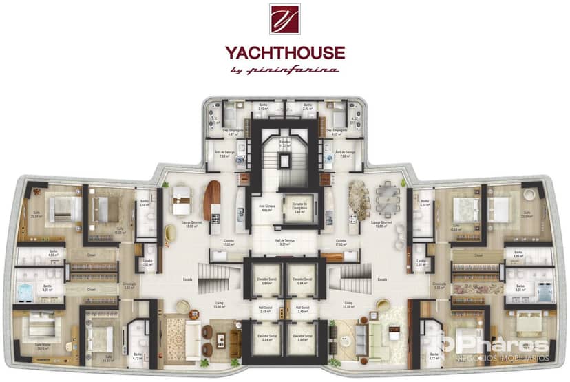 Apartamento Duplex Vista Mar com 7 Suítes e 421m² Privativos na Barra Sul | Yachthouse by Pininfarina - Foto 7