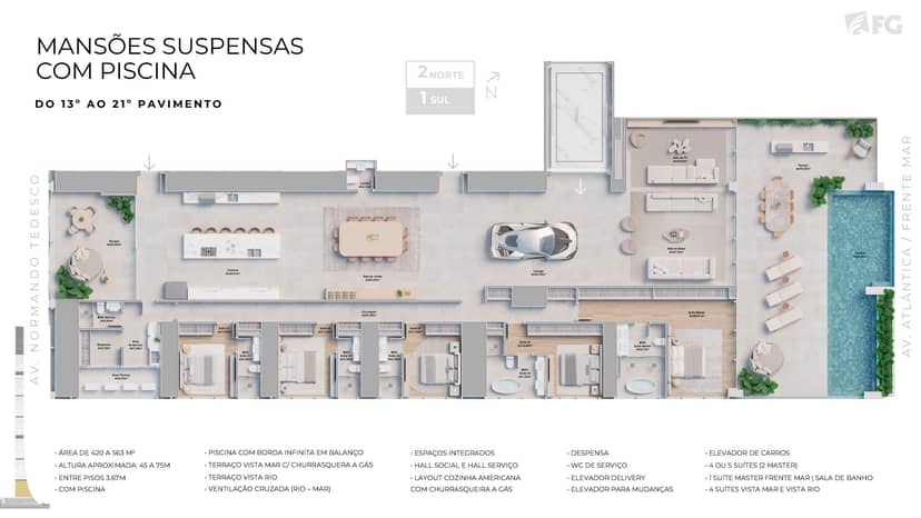 Senna Tower Mansão Suspensa com Piscina Privativa e Elevador de Carros - Foto 14
