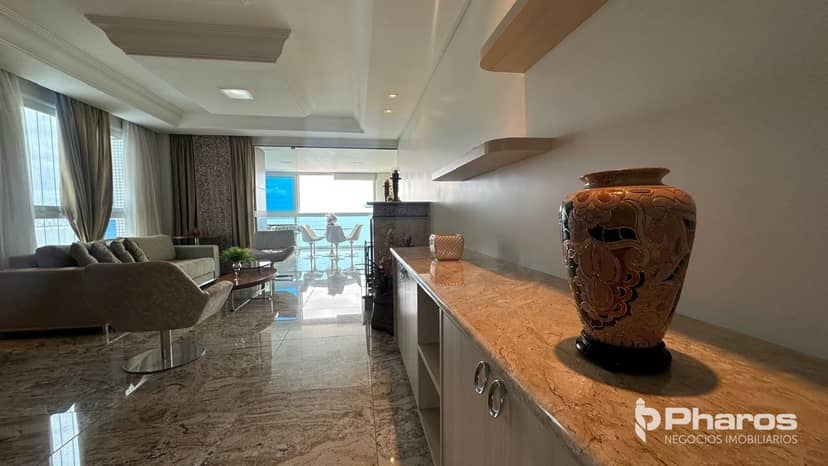 Amplo Apartamento Frente Mar com 5 Suítes na Barra Sul | Costão da Barra - Foto 8