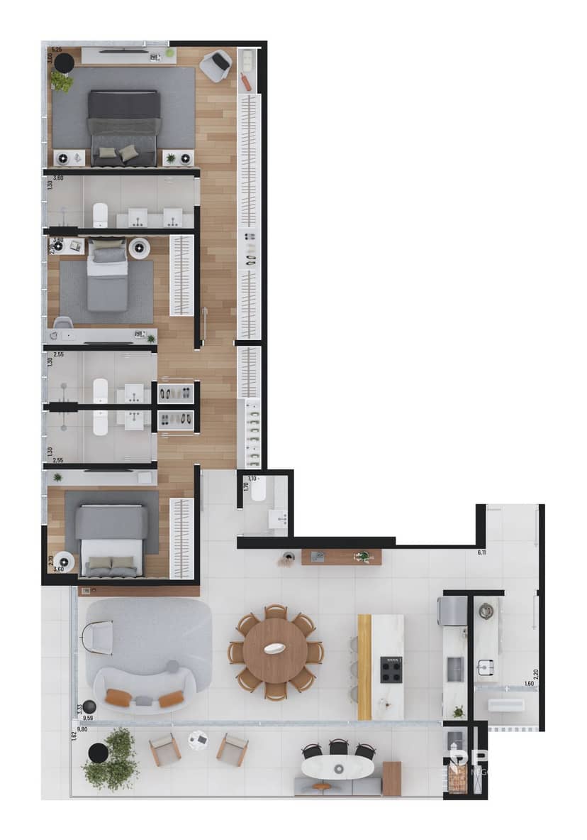 Apartamento com 3 Suítes e 2 Vagas na Praia Brava em Itajaí | Aria - Foto 4