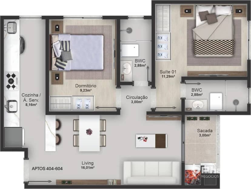 Apartamento com 2 Dormitórios no Centro de Balneário Camboriú | Marbella Residence - Foto 9