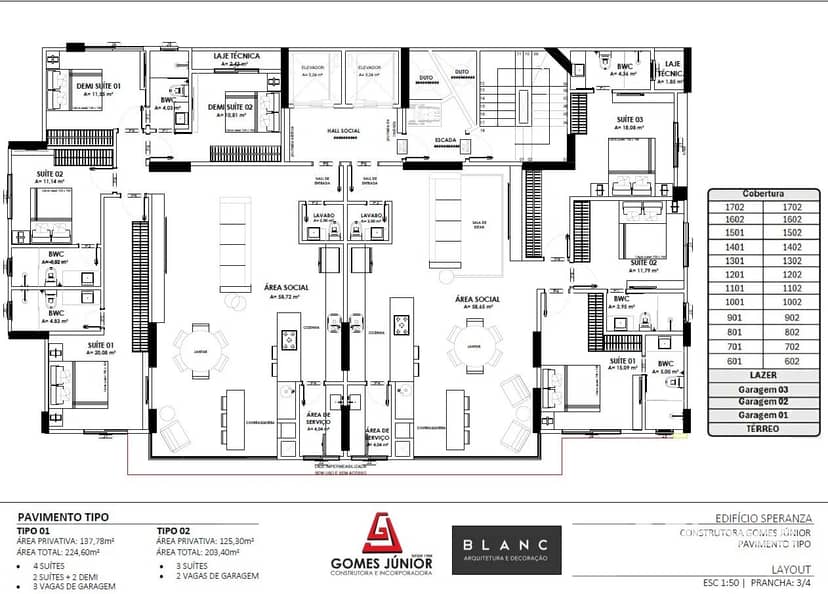 Apartamento com 2 Suítes e 2 Demi-Suítes Próximo à Praia Central | Speranza Residenziale - Foto 13