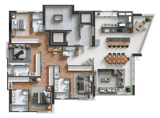Apartamento com 4 Suítes Próximo à Praia Central | Cyano Mare Residence - Foto 7