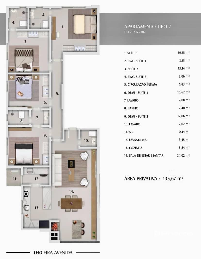 Apartamento com 4 Suítes e 3 Vagas no Centro de Balneário Camboriú | Farol de Valença - Foto 25