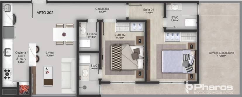 Diferenciado com 2 Suítes no Centro de Balneário Camboriú | Marbella Residence - Foto 1