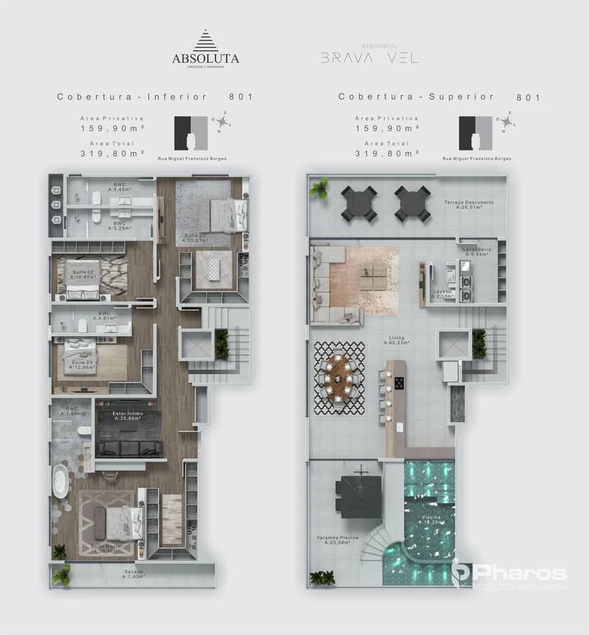 Cobertura Duplex com 4 Suítes e Piscina Privativa na Praia Brava em Itajaí | Brava Vel Residence - Foto 6