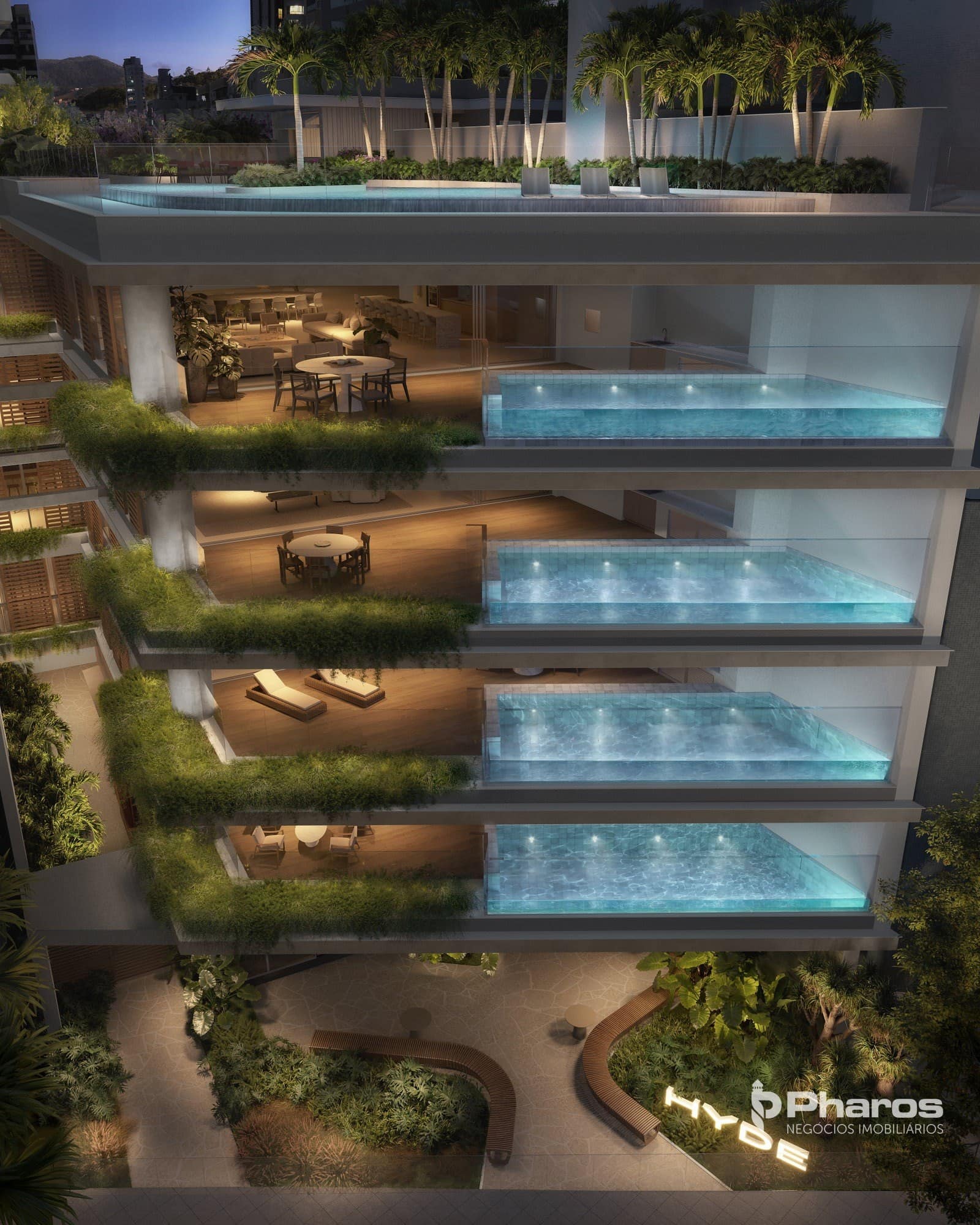 Apartamento Beach House com 6 Suítes e Piscina Privativa Frente Mar | Hyde